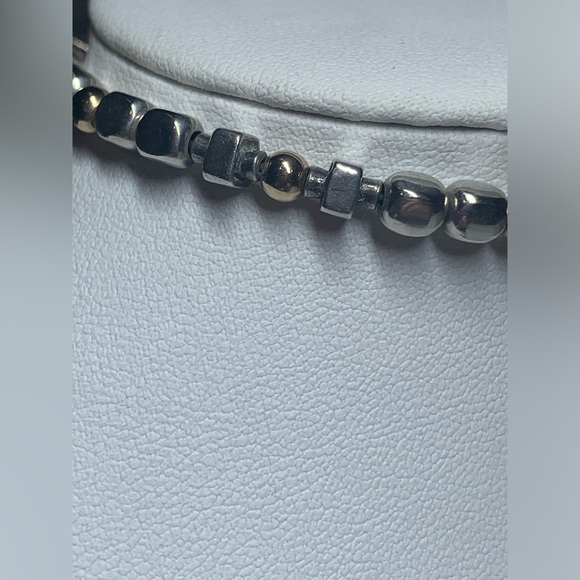 Silpada Vintage Sterling Silver Chunks & Gold Filled Beaded Bracelet - Picture 11 of 15